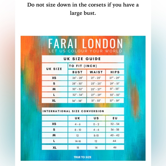 NWT Farai London Nola Corset and Maxi Skirt Set in Blue Multi size XS - Picture 9 of 9